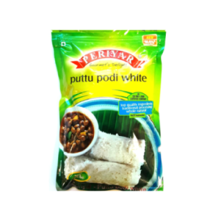 Periyar White Puttu Podi. Coarse flour for perfect steamed rice cakes.