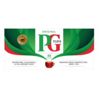 PG Tips 40 Bags. Enjoy your favourite cup of tea anywhere.