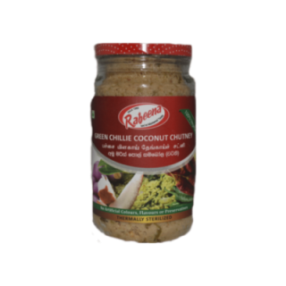 Rabeena Green Chilli Coconut Chutney. Authentic spicy side dish for South Indian meals.
