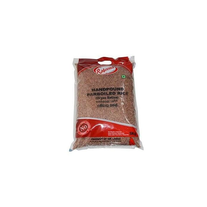 Rabeena Handpound Parboiled Rice. Nutrient-rich red rice for a healthy diet.