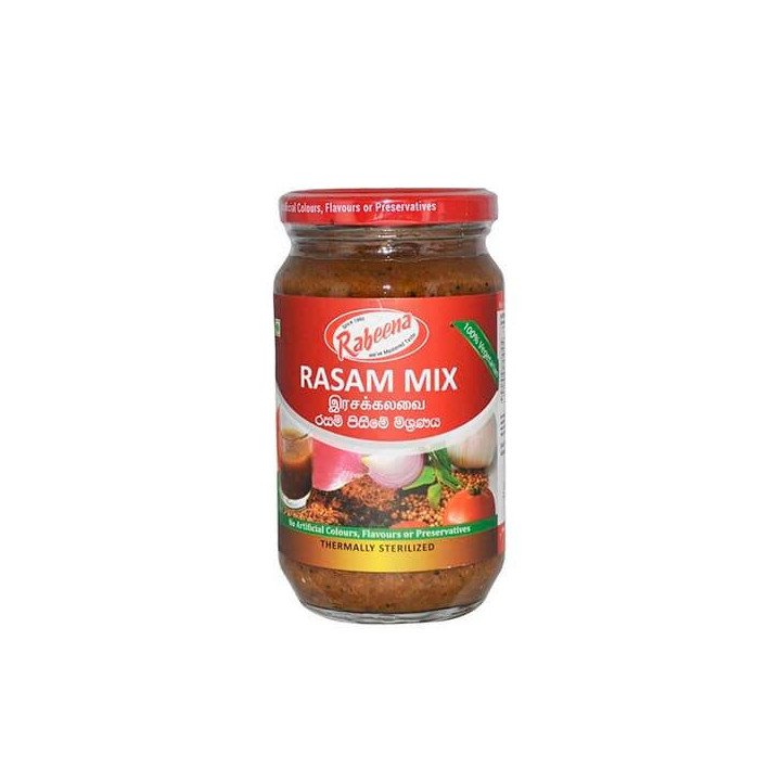 Rabeena Rasam Mix. Make traditional medicinal pepper soup easily.