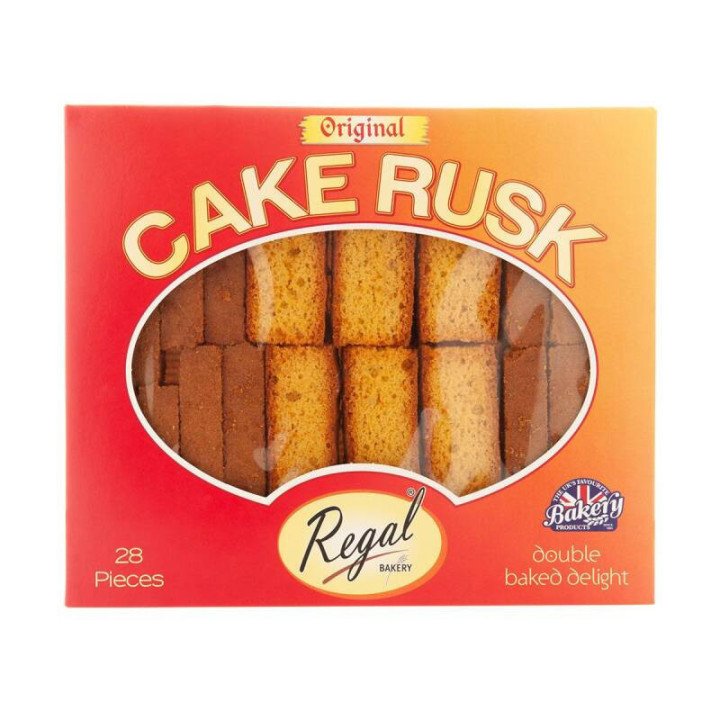 Regal Cake Rusk. Crunchy and sweet twice-baked cake slices.
