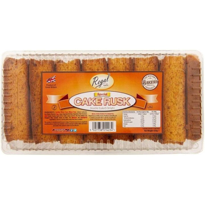 Regal Special Cake Rusk. Premium quality crunchy toast for your tea.