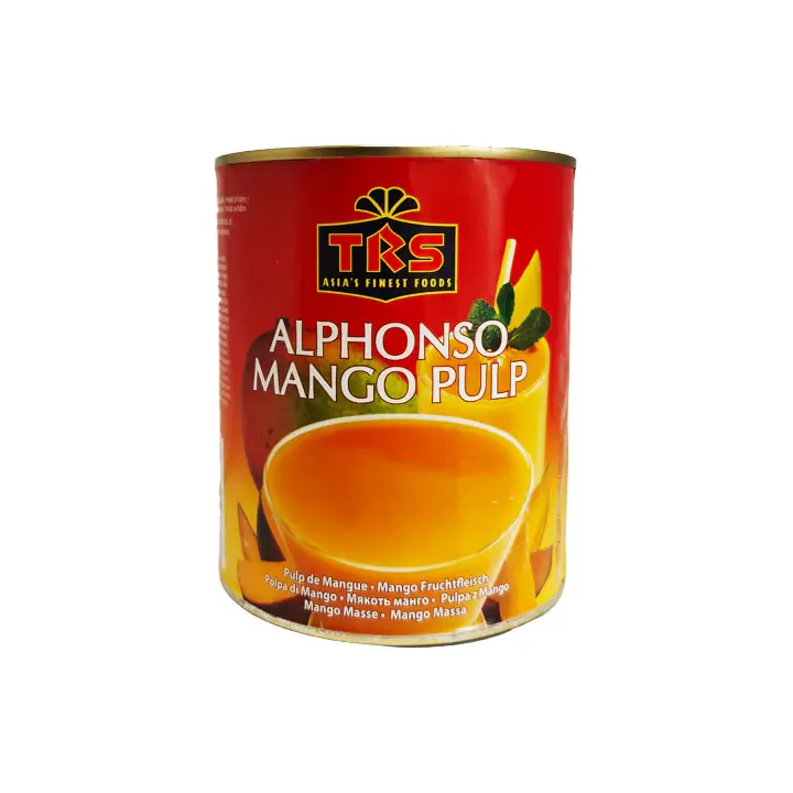 TRS Alphonso Mango Pulp. The King of Mangoes in a convenient tin.