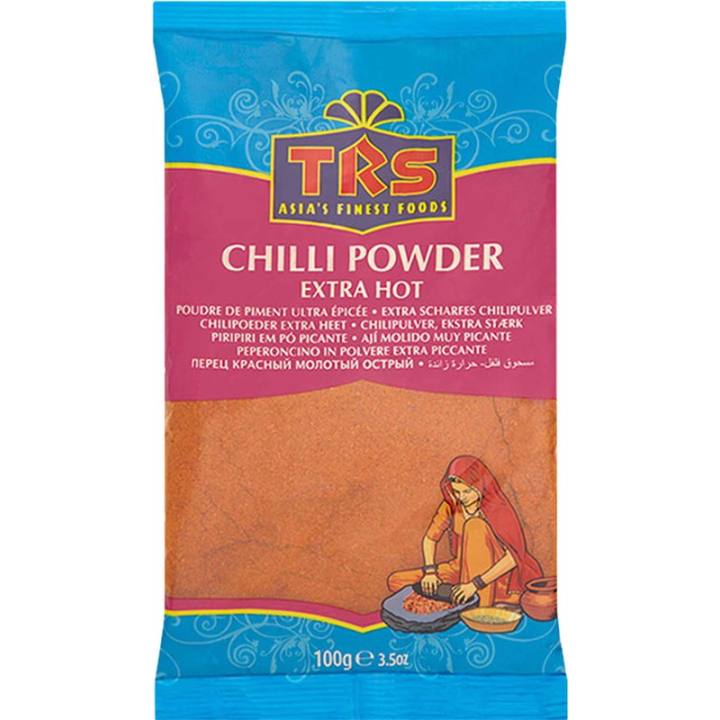 TRS Extra Hot Chilli Powder. Intense heat and colour for your curries.