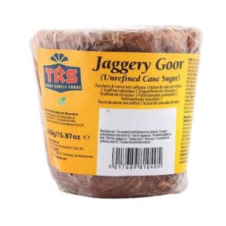 TRS Jaggery Goor. Traditional unrefined sugar for authentic sweets.