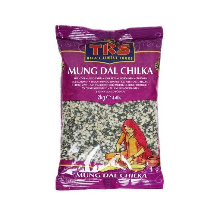 TRS Mung Dal Chilka. High-protein split lentils with skin for delicious dals.