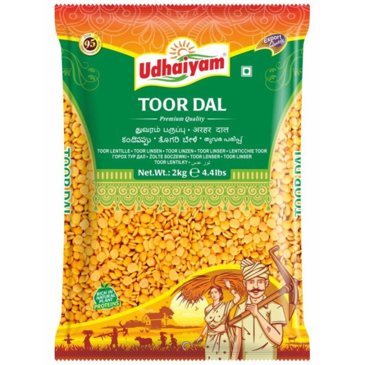Udhaiyam Toor Dal. The most trusted brand for protein-rich pigeon peas.