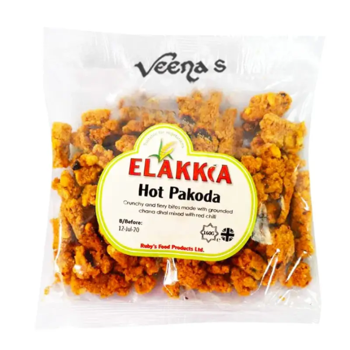 Elakkia Hot Pakoda. Crispy and fiery South Indian fried savoury snack.