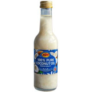 KTC Pure Coconut Oil. 100% natural oil for culinary and beauty use.