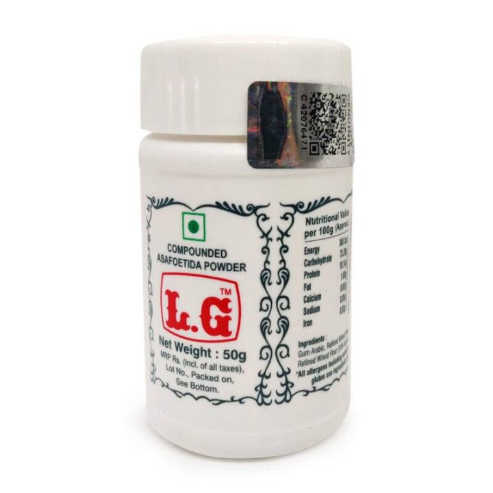L.G. Asafoetida. The secret ingredient for authentic Indian flavour and digestion.