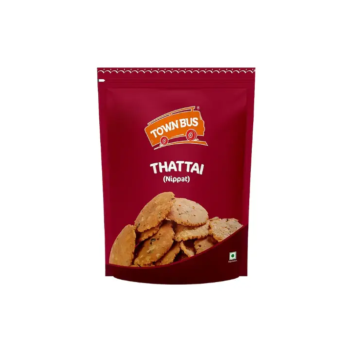 Town Bus Thattai. Traditional crunchy rice crackers with a spicy kick.