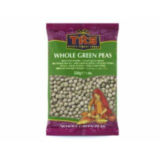 TRS Whole Green Peas. Nutritious dried peas for hearty soups and savory curries.