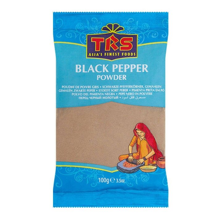 Enhance your dishes with TRS Black Pepper Powder. Ground from the finest peppercorns for a sharp heat and rich aroma.