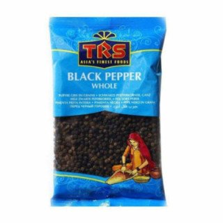 TRS Whole Black Pepper peppercorns offer a bold aroma and sharp flavor. Ideal for grinders and marinades.