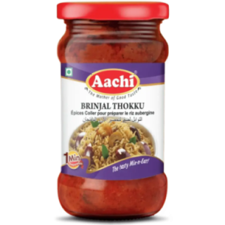Buy Aachi Brinjal Thokku. A spicy and tangy eggplant relish perfect for rice and chapati. Authentic Indian taste.