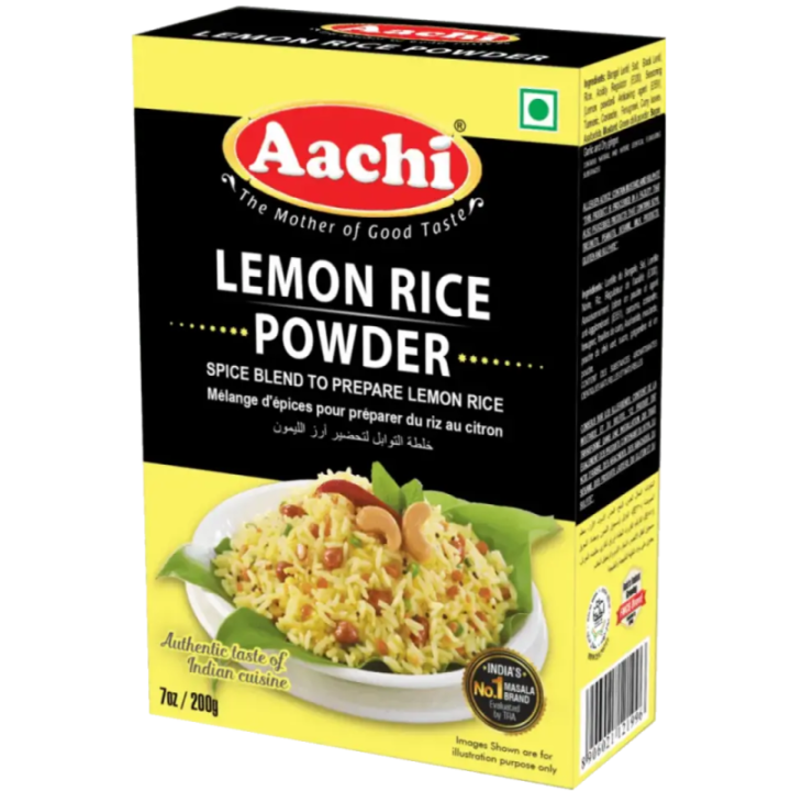 Make zesty Lemon Rice instantly with Aachi Lemon Rice Powder. Quick