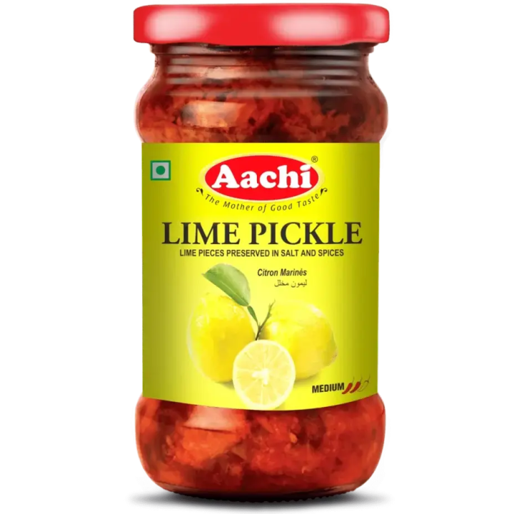 Aachi Lime Pickle. The perfect balance of sour and spicy. Enhances any Indian meal. Order now.