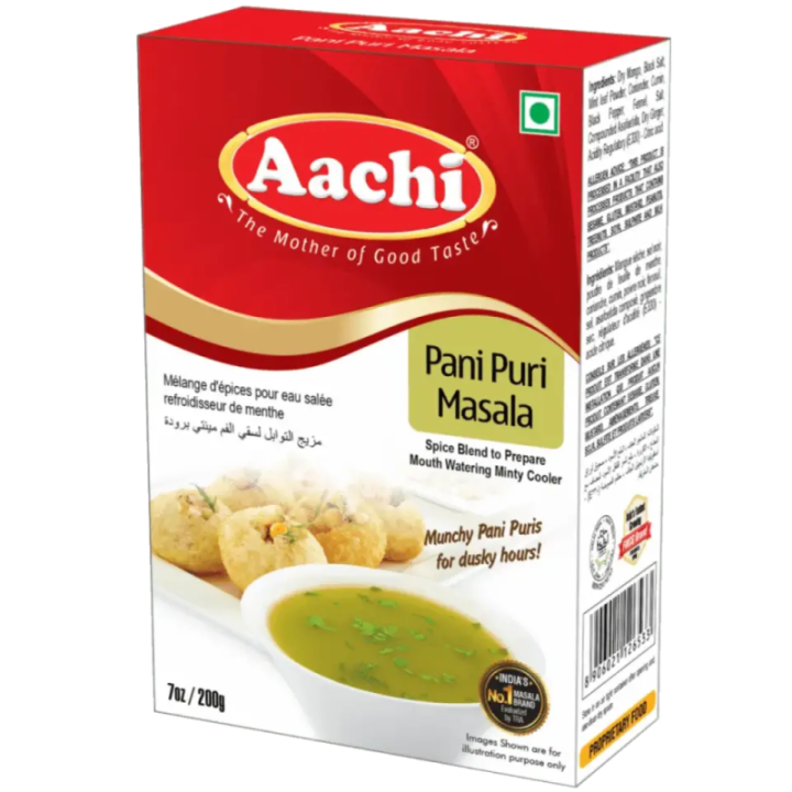 Make street-style Pani Puri at home with Aachi Pani Puri Masala. Tangy and refreshing.