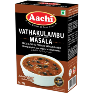 Aachi Vathakulambu Masala. Create the traditional tangy South Indian curry easily. Order now.