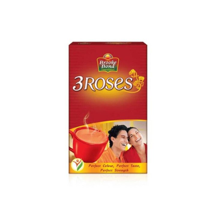Brooke Bond 3 Roses Tea. Perfect for strong and colorful Indian milk tea. Buy online.