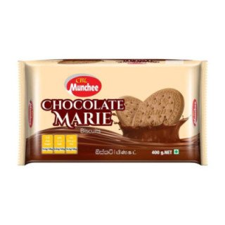 Munchee Chocolate Marie Biscuits. Light and crispy chocolate tea biscuits. Great for puddings.