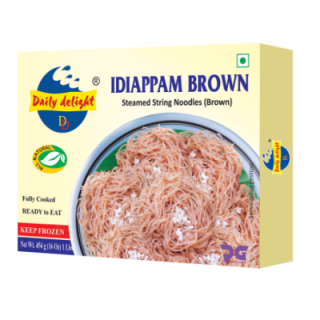 Daily Delight Brown Idiappam. Healthy red rice string hoppers. Nutritious breakfast option.