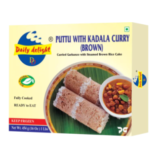 Daily Delight Puttu With Kadala Chutney. Complete Kerala breakfast combo. Ready to eat.