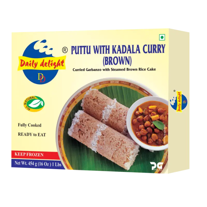 Daily Delight Puttu With Kadala Chutney. Complete Kerala breakfast combo. Ready to eat.