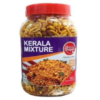 Delicious Delights Kerala Mixture. A spicy and crunchy South Indian trail mix.