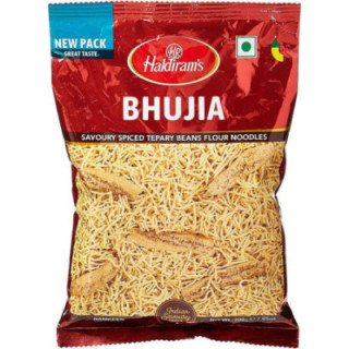 Haldirams Bhujia. Authentic spicy Rajasthani snack with black pepper.