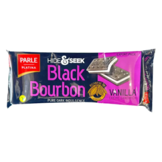 Hide & Seek Black Bourbon Vanilla. Dark chocolate biscuit with sweet vanilla cream.