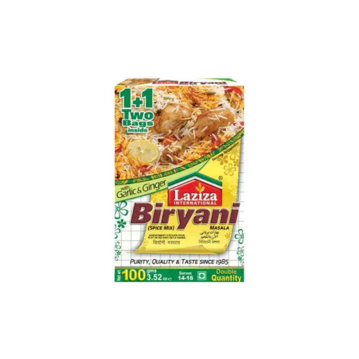 Laziza Biryani Masala. The classic spice mix for perfect Biryani.