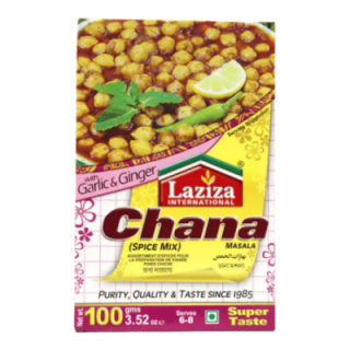 Laziza Chana Masala. Create delicious chickpea curry easily.