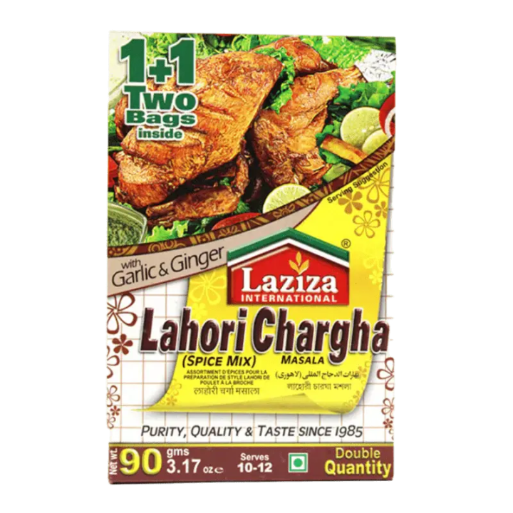 Laziza Lahori Chargha Masala. Authentic spice for steamed and fried chicken.
