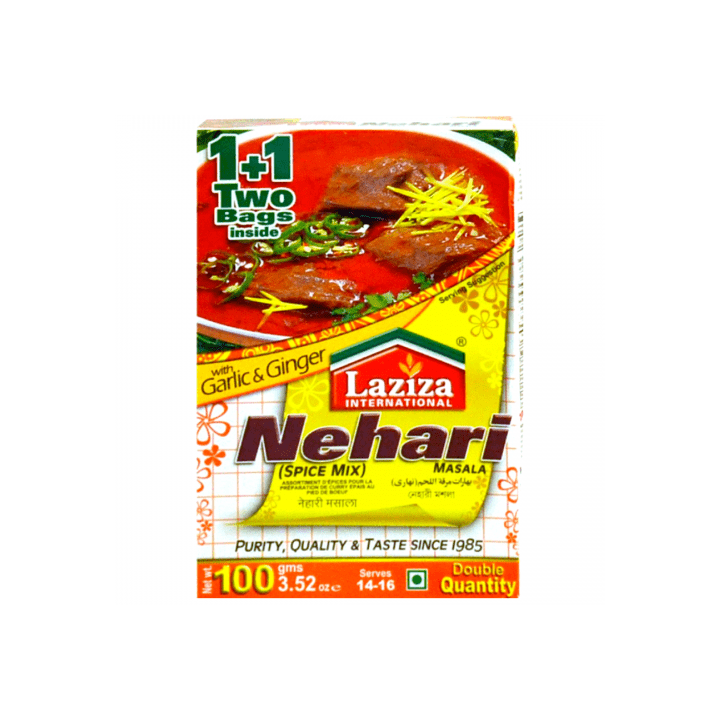 Laziza Nehari Masala. For traditional rich meat stew.