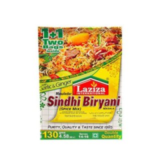 Laziza Sindhi Biryani Masala. Aromatic and spicy rice mix with plums.