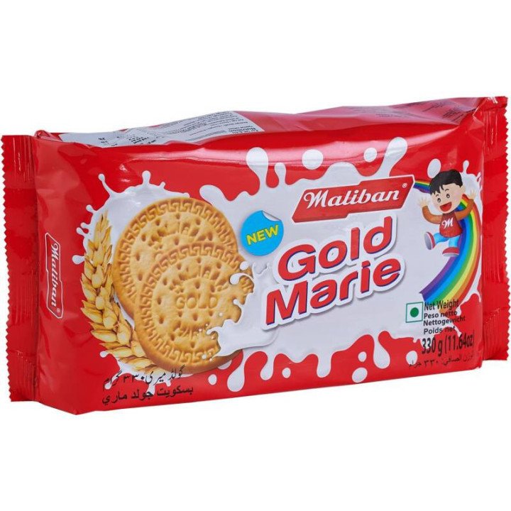 Maliban Gold Marie. The premium tea-time biscuit with a milky taste.