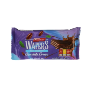 Maliban Chocolate Cream Wafers. Crispy layers with rich chocolate filling.