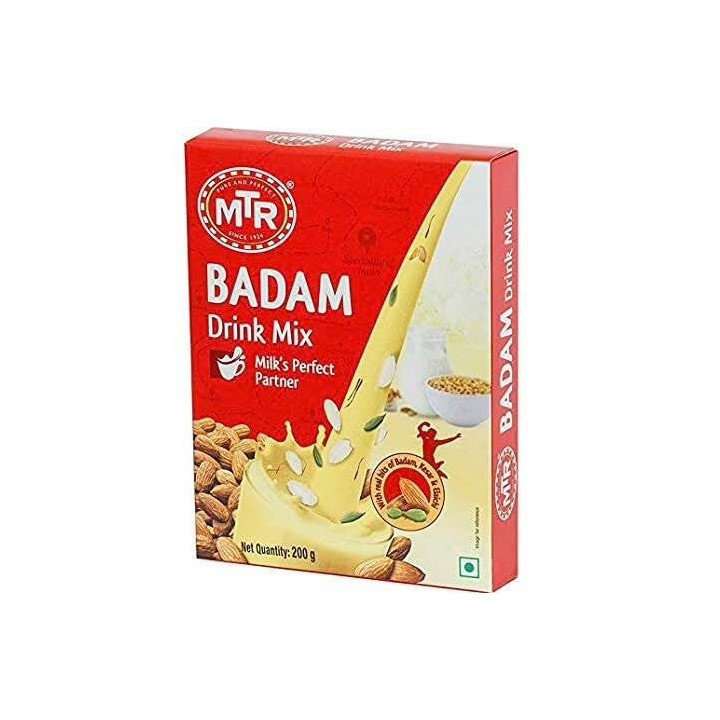 MTR Badam Drink Mix. Enjoy hot or cold almond milk instantly.