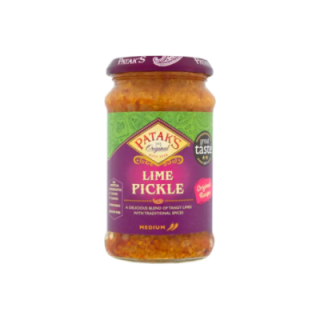 Pataks Lime Pickle. Traditional Indian pickle with a sharp and tangy taste.