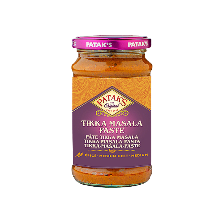 Pataks Tikka Masala Paste. The perfect base for a rich and creamy tomato curry.